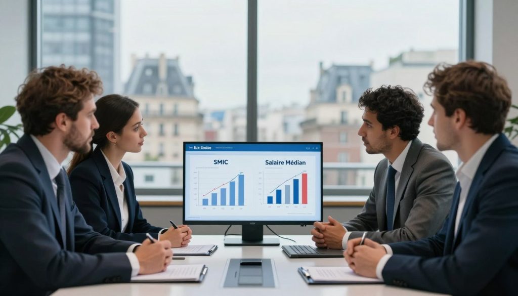 smic salaire median france